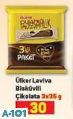 ÜLKER LAVİVA BİSKÜVİLİ ÇİKOLATA 3X35 G